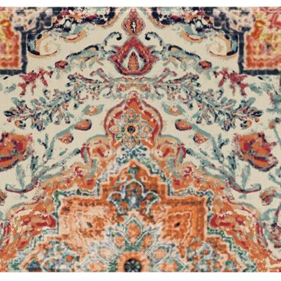 Boho Table Runner Bohemian Cottage Farmhouse Decor Dining Cloth Orange 13x72 - Picture 8 of 8